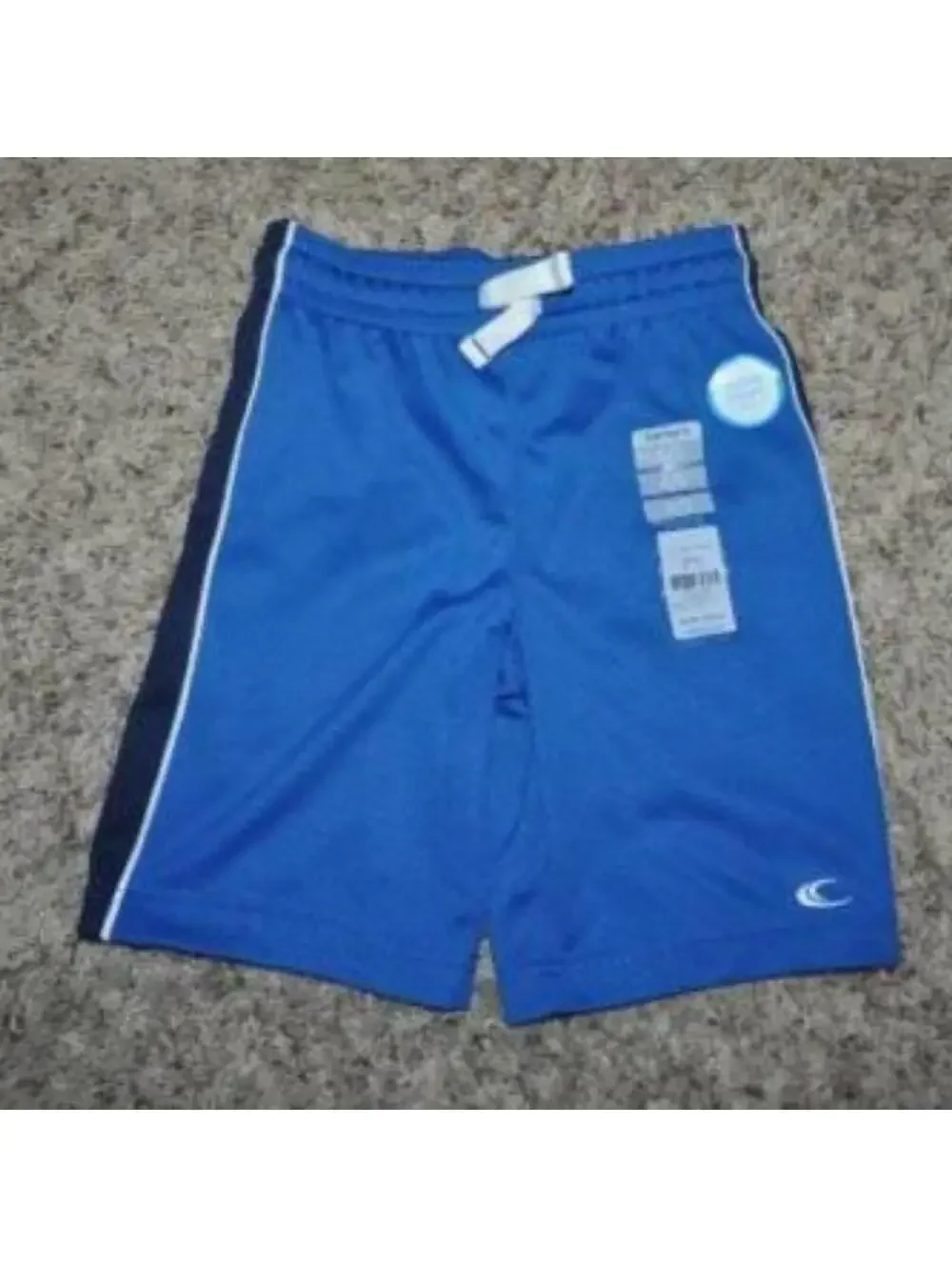 Carters Athletic Shorts Boys 4/5 Blue Mesh Pull On Elastic Waist Drawstring